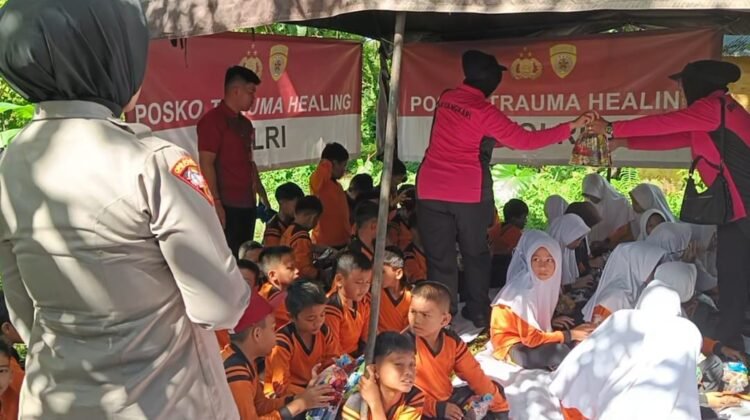 Trauma Healing Hingga Sajian Makanan Gratis Warnai Kedatangan Prabowo di Posko Polri Kayu Tanam