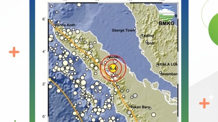 Gempa M6,4 Guncang Simalungun, Getaran Terasa hingga Aceh dan Kota Padang