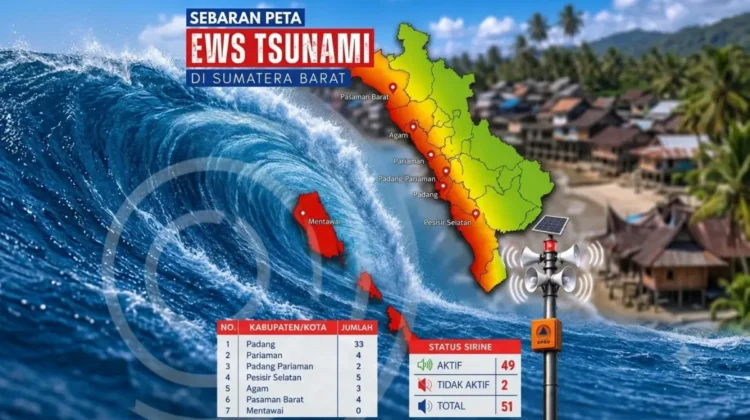 Dua EWS Tsunami Sumbar Bermasalah Saat Uji Rutin, BPBD Segera Lakukan Penanganan